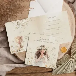 Zaproszenie na Komunię dziewczynki