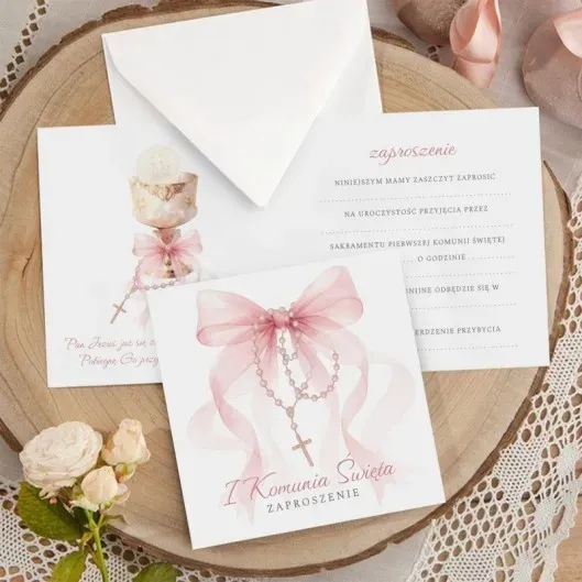 Zaproszenie komunijne do wypisania